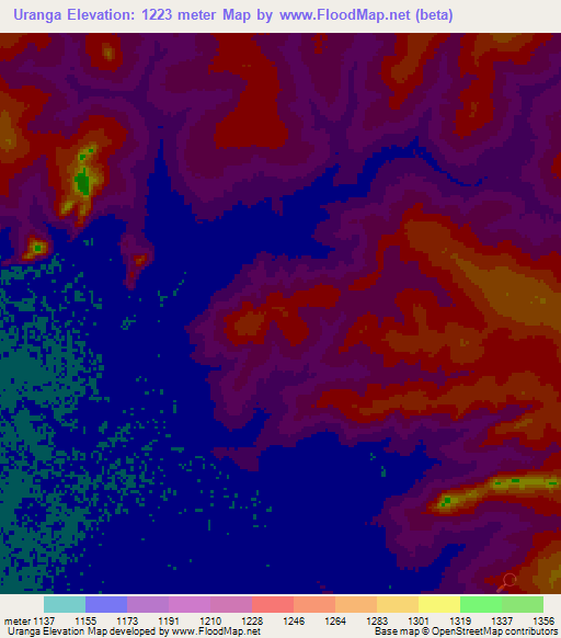 Uranga,Kenya Elevation Map