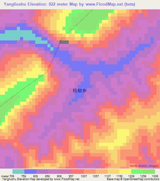 Yangliushu,China Elevation Map