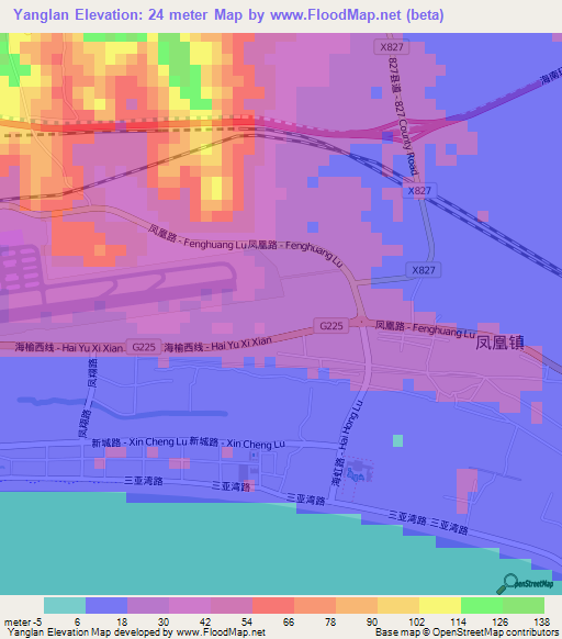 Yanglan,China Elevation Map