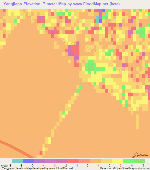Yangjiapo,China Elevation Map