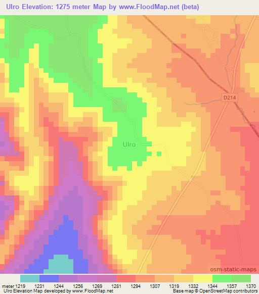 Ulro,Kenya Elevation Map