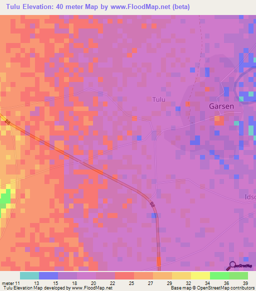 Tulu,Kenya Elevation Map
