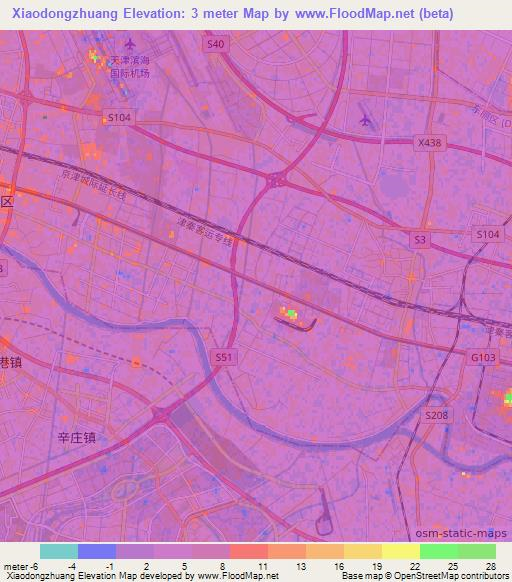 Xiaodongzhuang,China Elevation Map