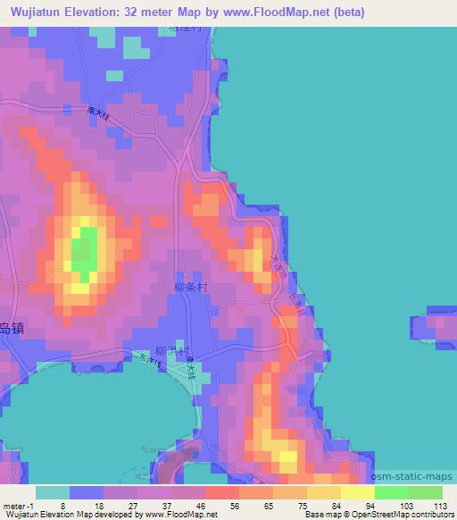 Wujiatun,China Elevation Map
