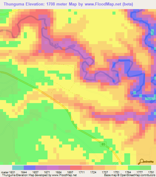 Thunguma,Kenya Elevation Map