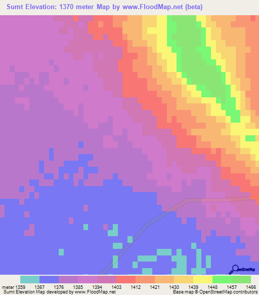 Sumt,China Elevation Map