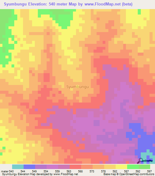 Syumbungu,Kenya Elevation Map