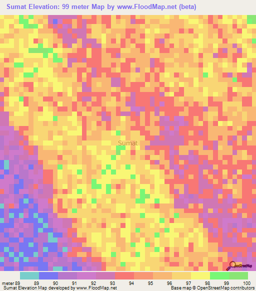 Sumat,Kenya Elevation Map