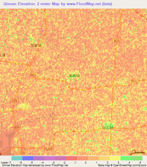 Qinnan,China Elevation Map