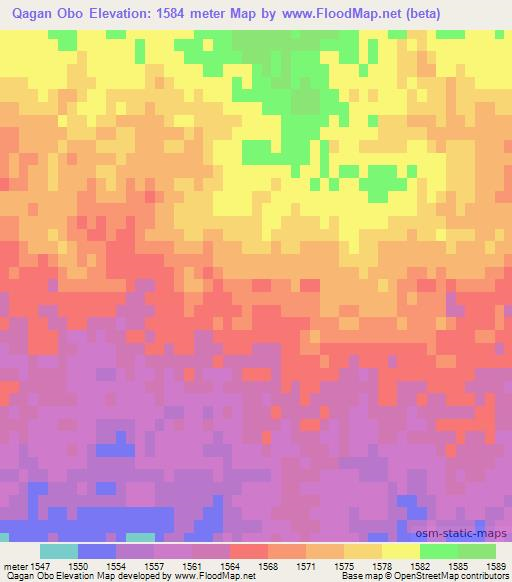 Qagan Obo,China Elevation Map