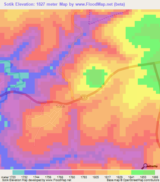 Sotik,Kenya Elevation Map