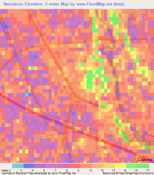 Nancaicun,China Elevation Map