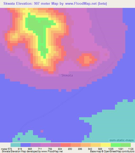 Skwata,Kenya Elevation Map