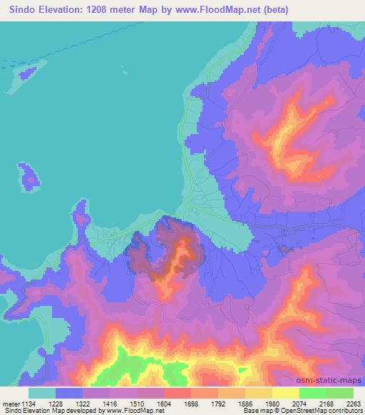 Sindo,Kenya Elevation Map