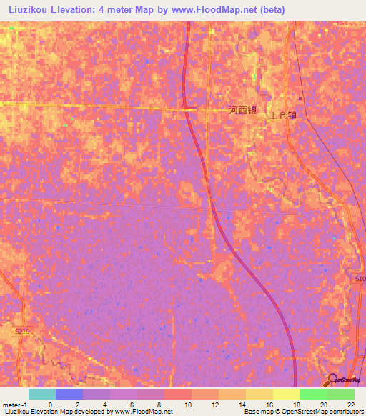 Liuzikou,China Elevation Map