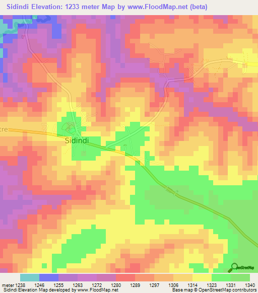 Sidindi,Kenya Elevation Map