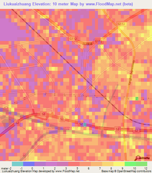 Liukuaizhuang,China Elevation Map