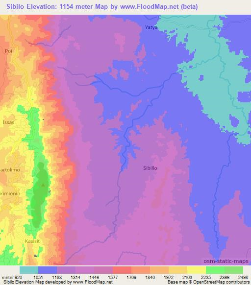 Sibilo,Kenya Elevation Map