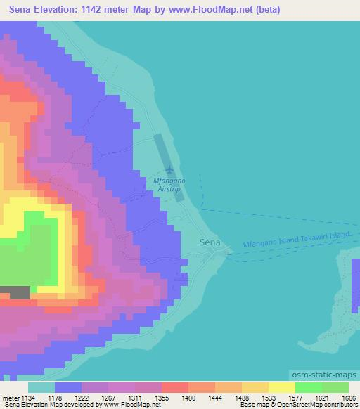 Sena,Kenya Elevation Map