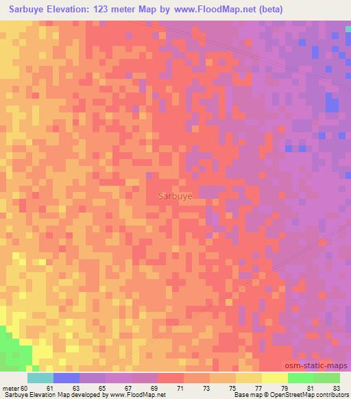 Sarbuye,Kenya Elevation Map