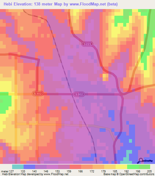 Hebi,China Elevation Map
