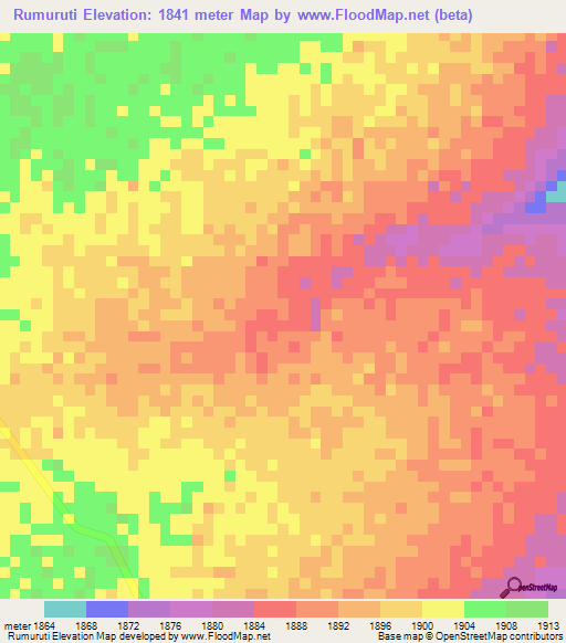 Rumuruti,Kenya Elevation Map