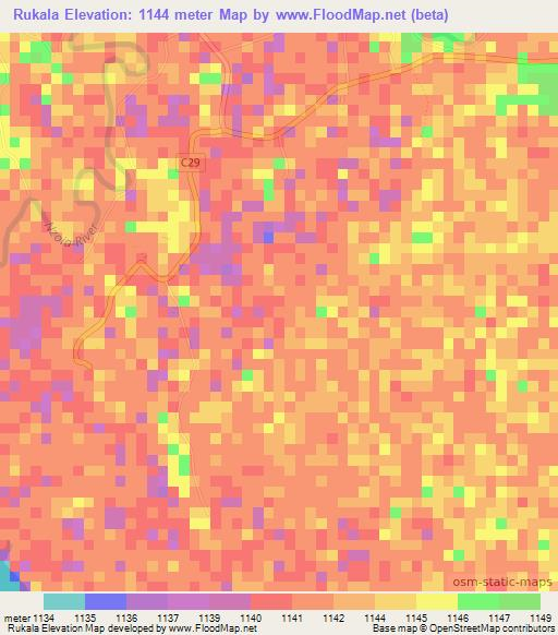 Rukala,Kenya Elevation Map