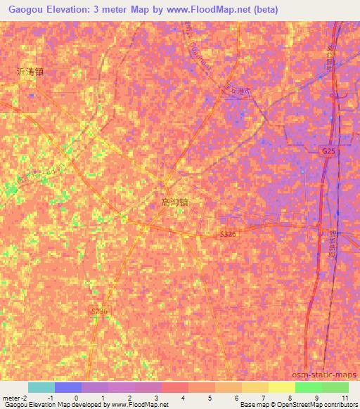 Gaogou,China Elevation Map