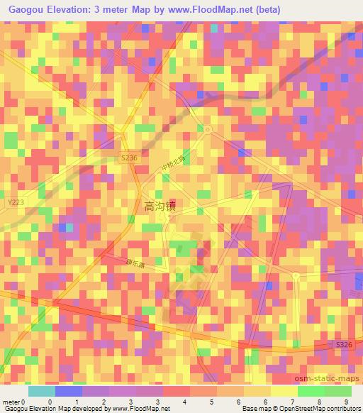 Gaogou,China Elevation Map