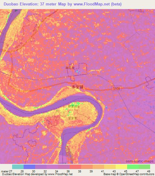 Duobao,China Elevation Map