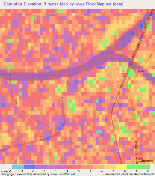 Dongnigu,China Elevation Map