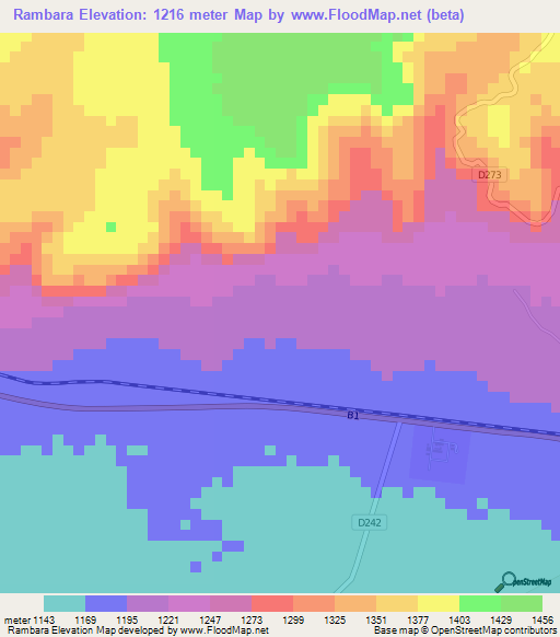 Rambara,Kenya Elevation Map