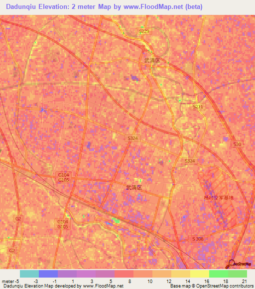 Dadunqiu,China Elevation Map