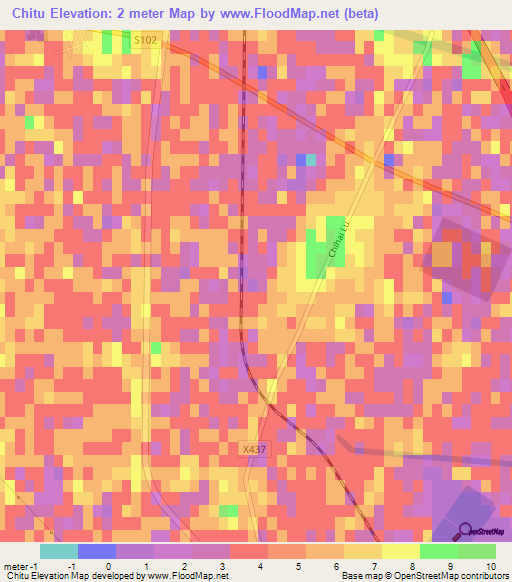 Chitu,China Elevation Map