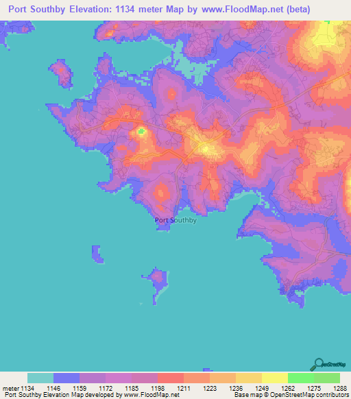 Port Southby,Kenya Elevation Map