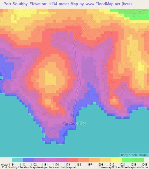Port Southby,Kenya Elevation Map