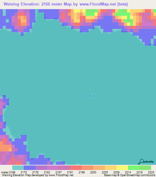 Weining,China Elevation Map