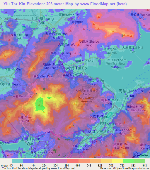 Yiu Tsz Kin,Hong Kong Elevation Map