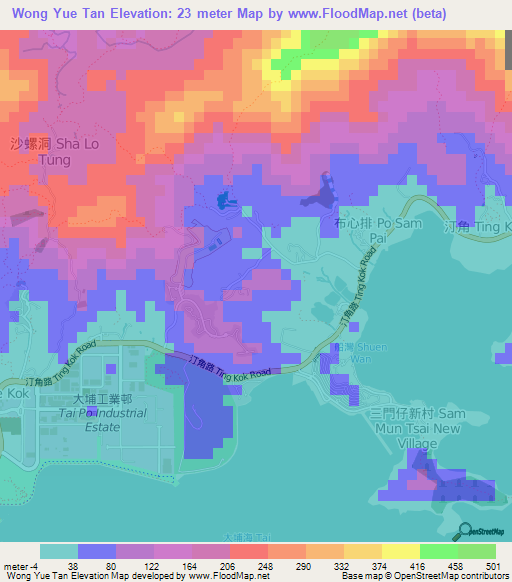 Wong Yue Tan,Hong Kong Elevation Map