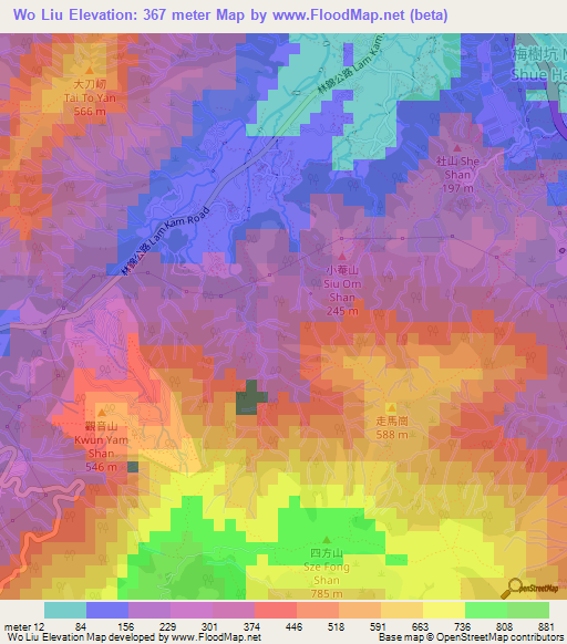 Wo Liu,Hong Kong Elevation Map