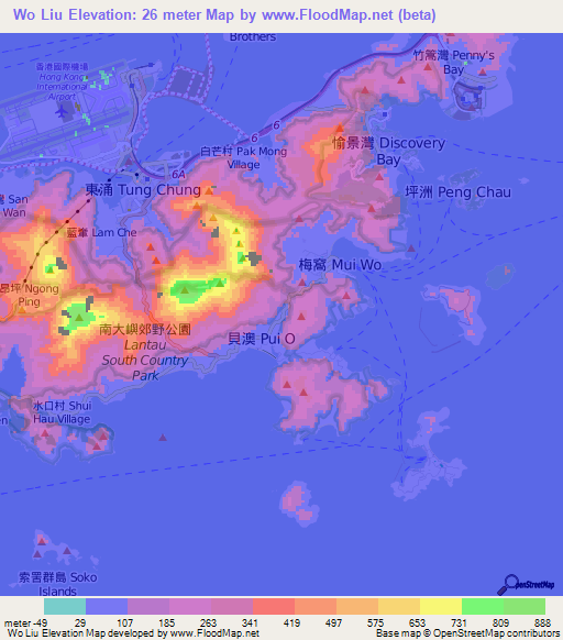 Wo Liu,Hong Kong Elevation Map
