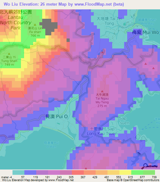 Wo Liu,Hong Kong Elevation Map