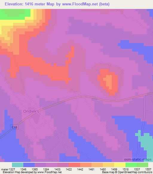 ,Kenya Elevation Map