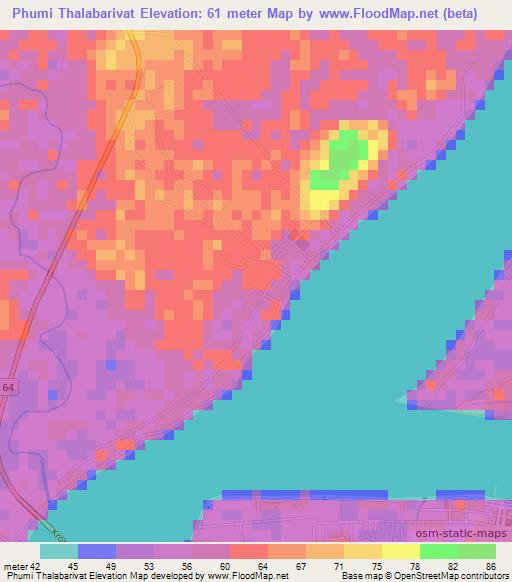 Phumi Thalabarivat,Cambodia Elevation Map