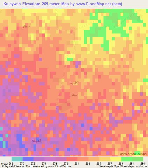 Kulaywah,Syria Elevation Map