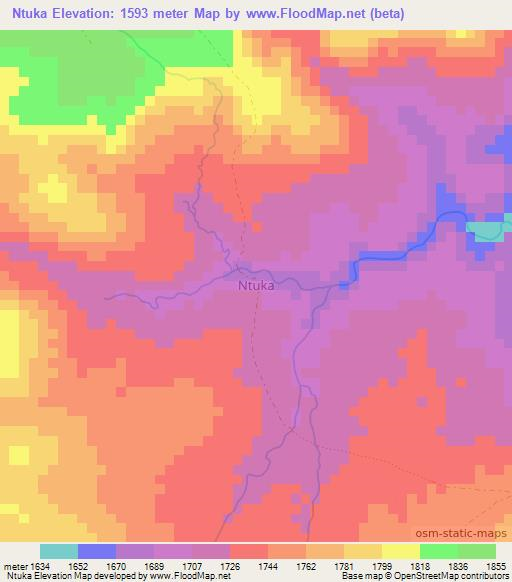 Ntuka,Kenya Elevation Map