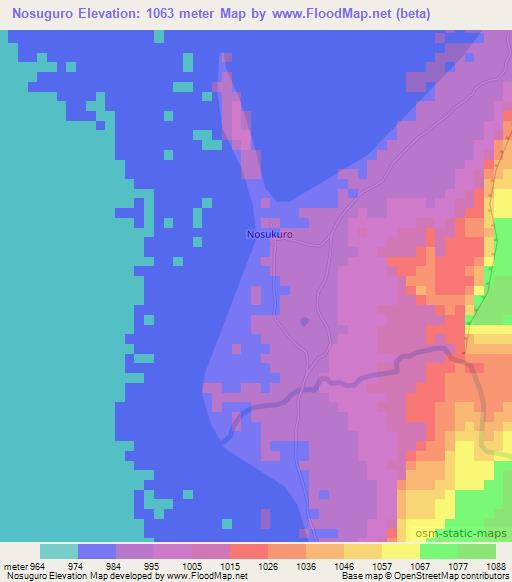 Nosuguro,Kenya Elevation Map