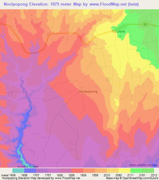 Noolpopong,Kenya Elevation Map