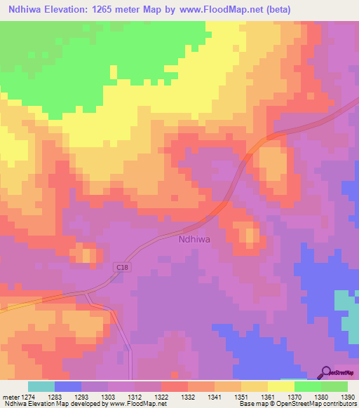 Ndhiwa,Kenya Elevation Map