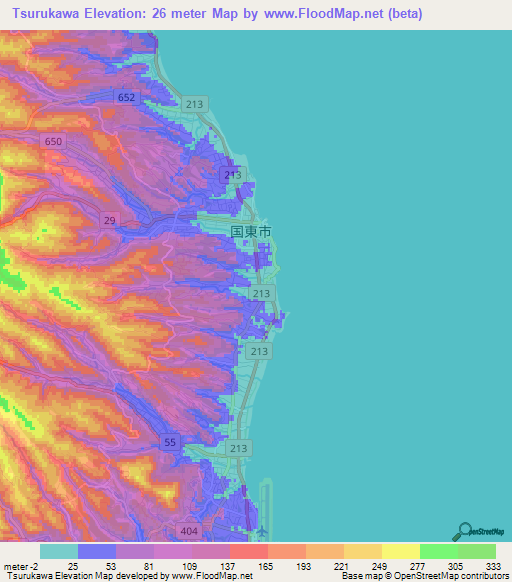 Tsurukawa,Japan Elevation Map